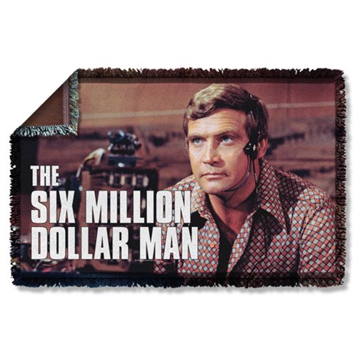 Six Million Dollar Man Steve Austin Woven Tapestry Throw Blanket